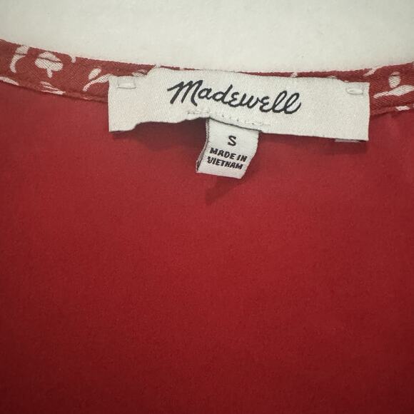 Madewell Floral Women S Top Cottagecore Feminine Romantic Dainty Side Button - Picture 7 of 11